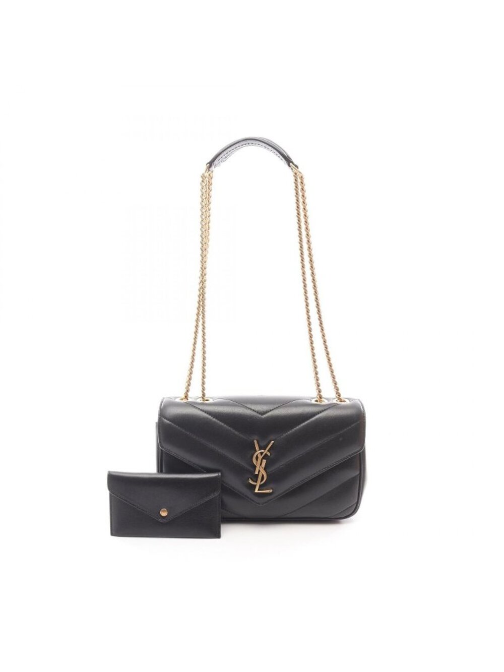 Saint Laurent Paris Shoulder Bag Loulou Small Black Leather